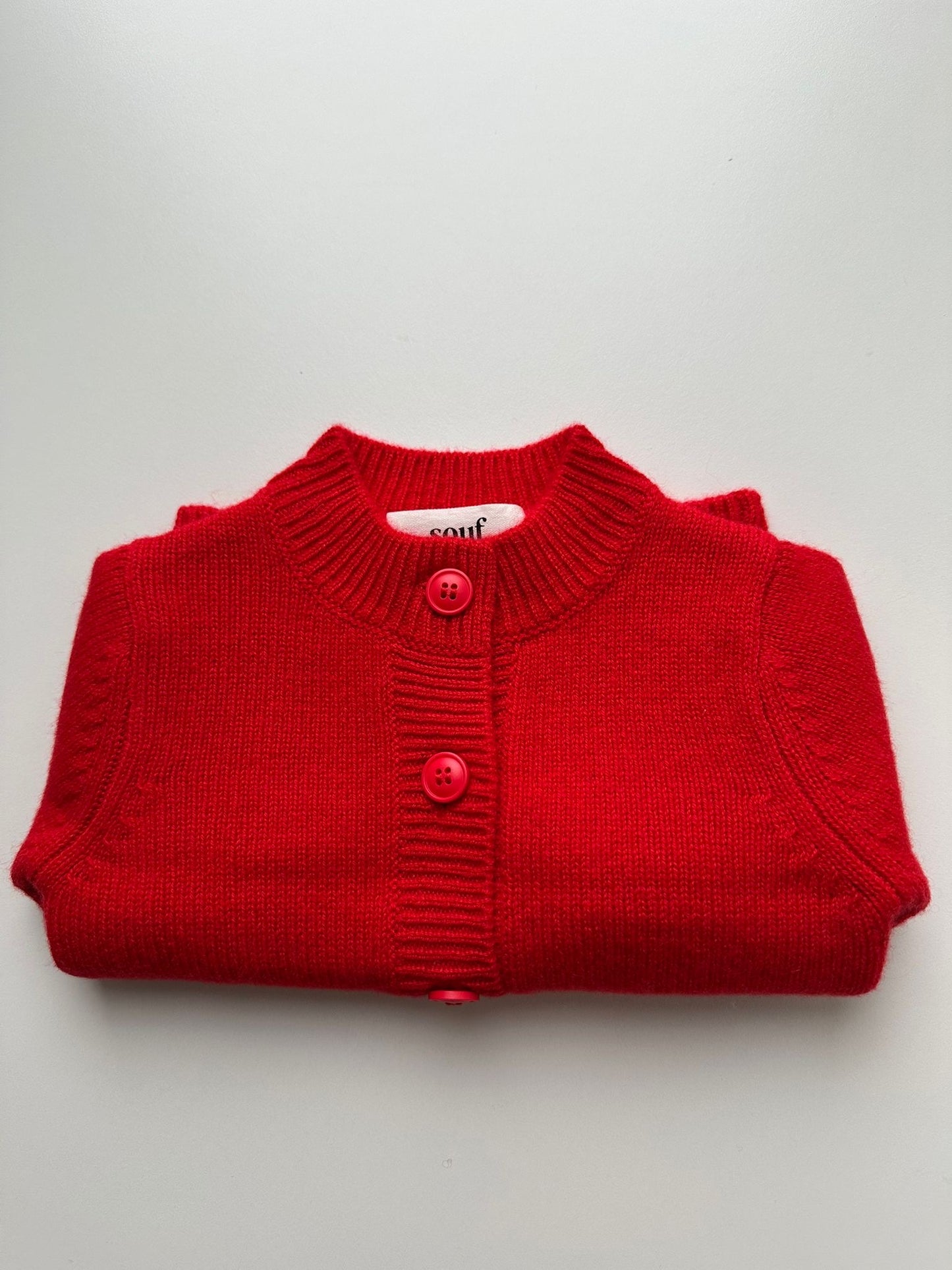 Cashmere Cardigan – Lollipop Red